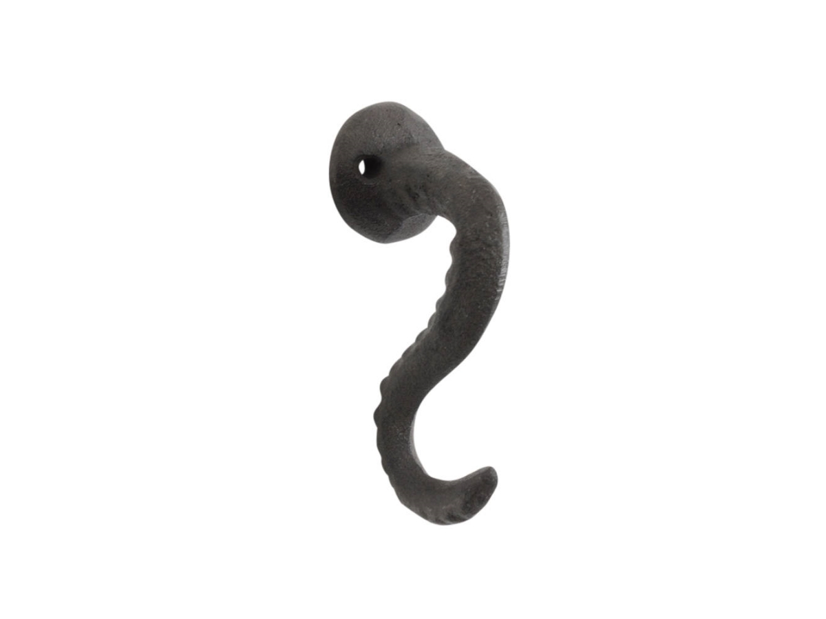K-9099-cast-iron 4.5 x 2 x 3 in. Cast Iron Octopus Tentacle Decorative Metal Wall Hooks