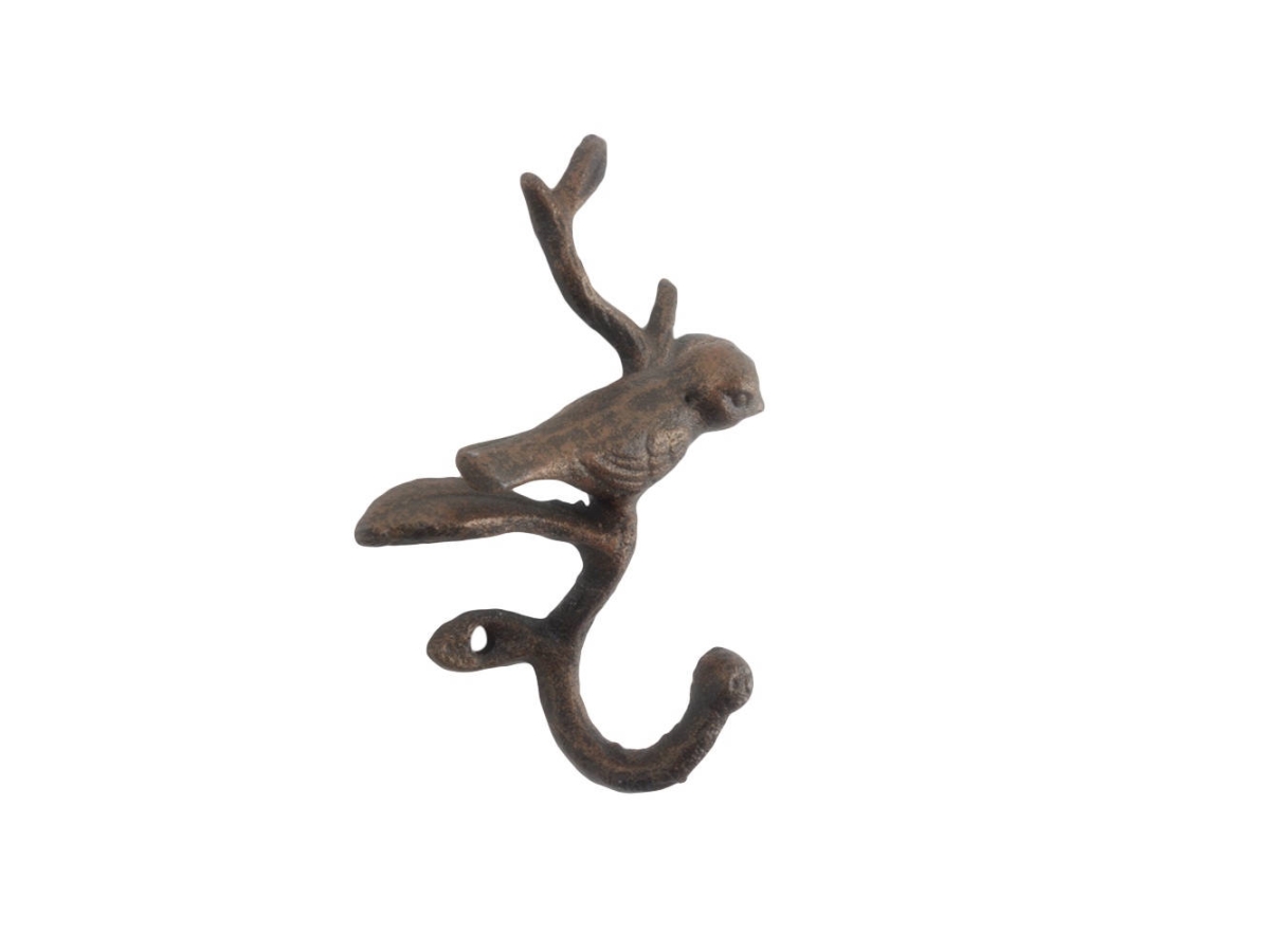 6 x 2 x 4 in. Rustic Copper Cast Iron Decorative Bird Hooks