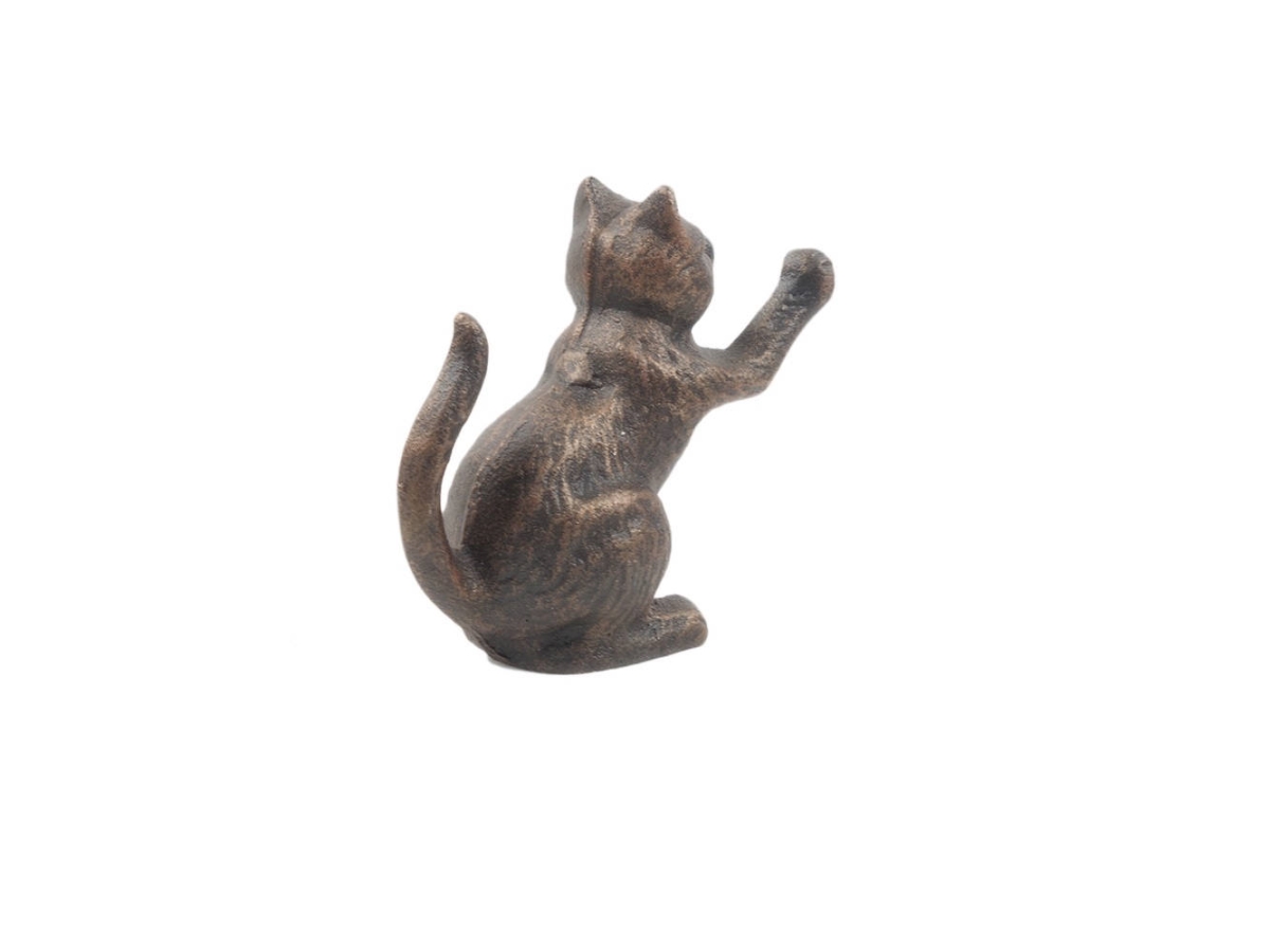 5 x 2.5 x 5 in. Rustic Copper Cast Iron Cat Door Stopper