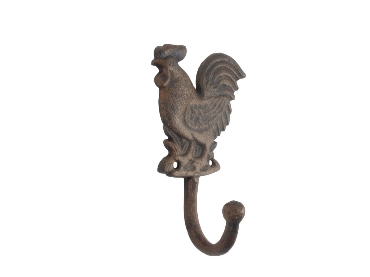 7 x 2 x 4 in. Rustic Copper Cast Iron Rooster Hooks