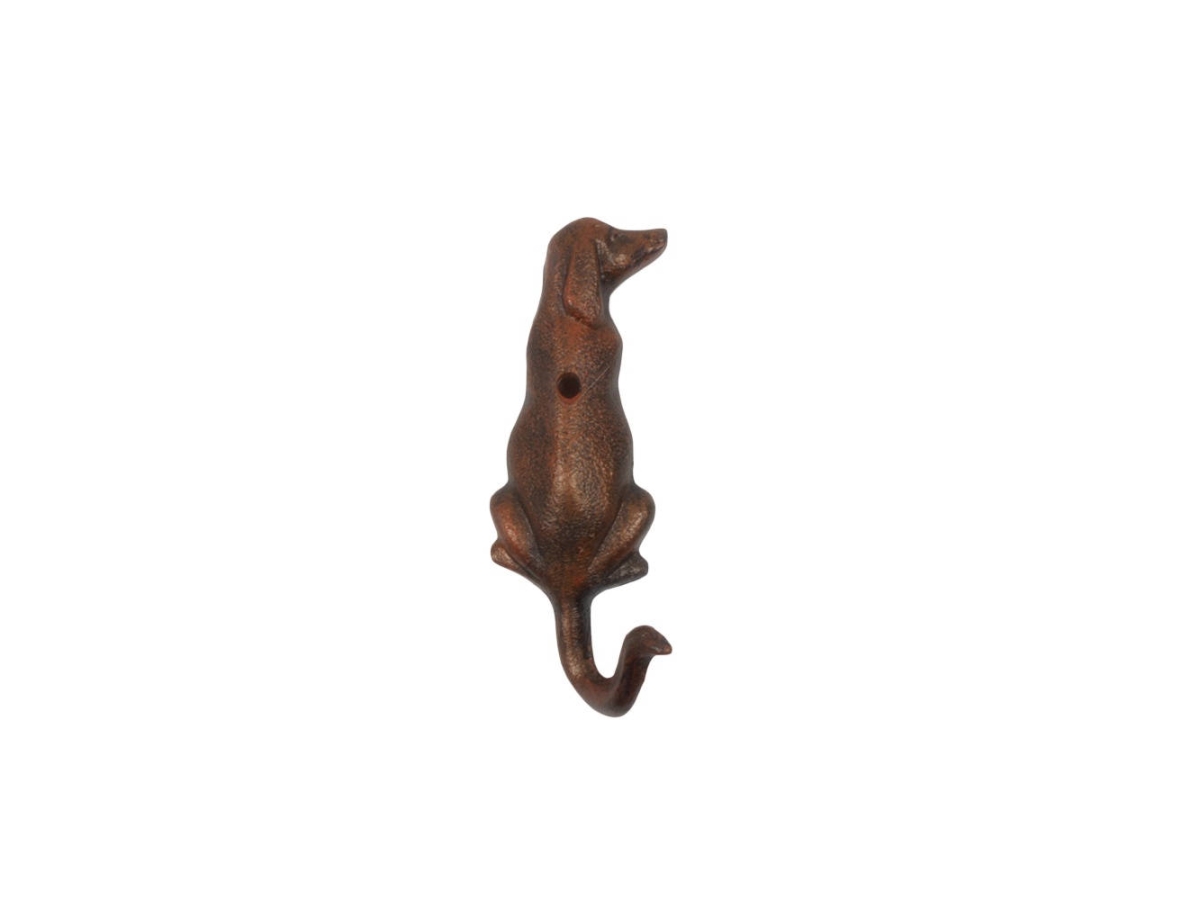 6 x 1 x 2 in. Rustic Copper Cast Iron Dog Hooks