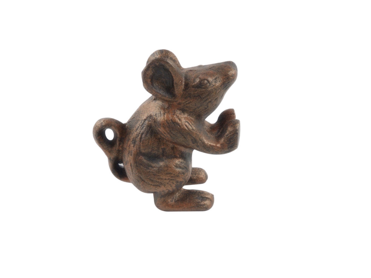 K-1342-rc 5 x 3 x 5 in. Rustic Copper Cast Iron Mouse Door Stopper