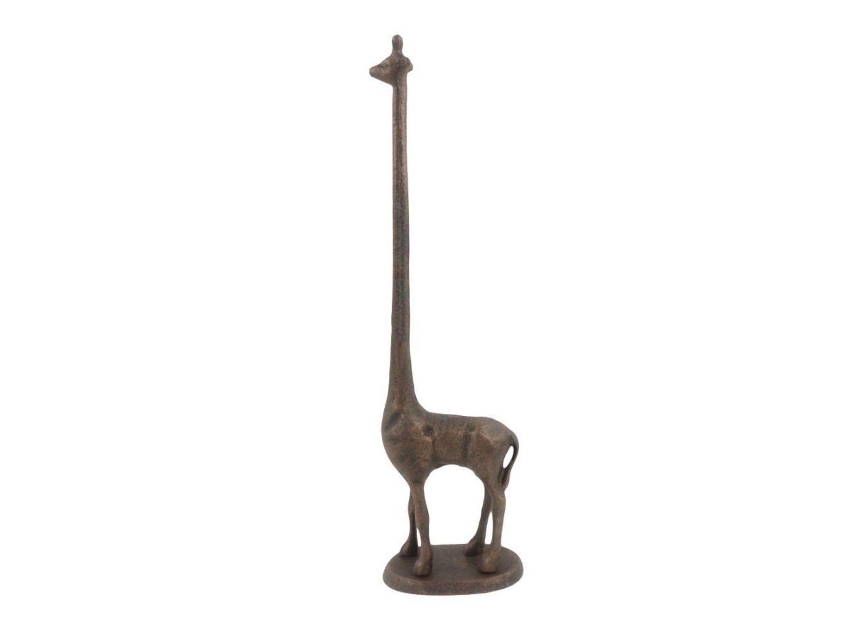 K-1623-rc 19 x 4 x 5 in. Rustic Copper Cast Iron Giraffe Paper Towel Holder -  Handcrafted Model Ships