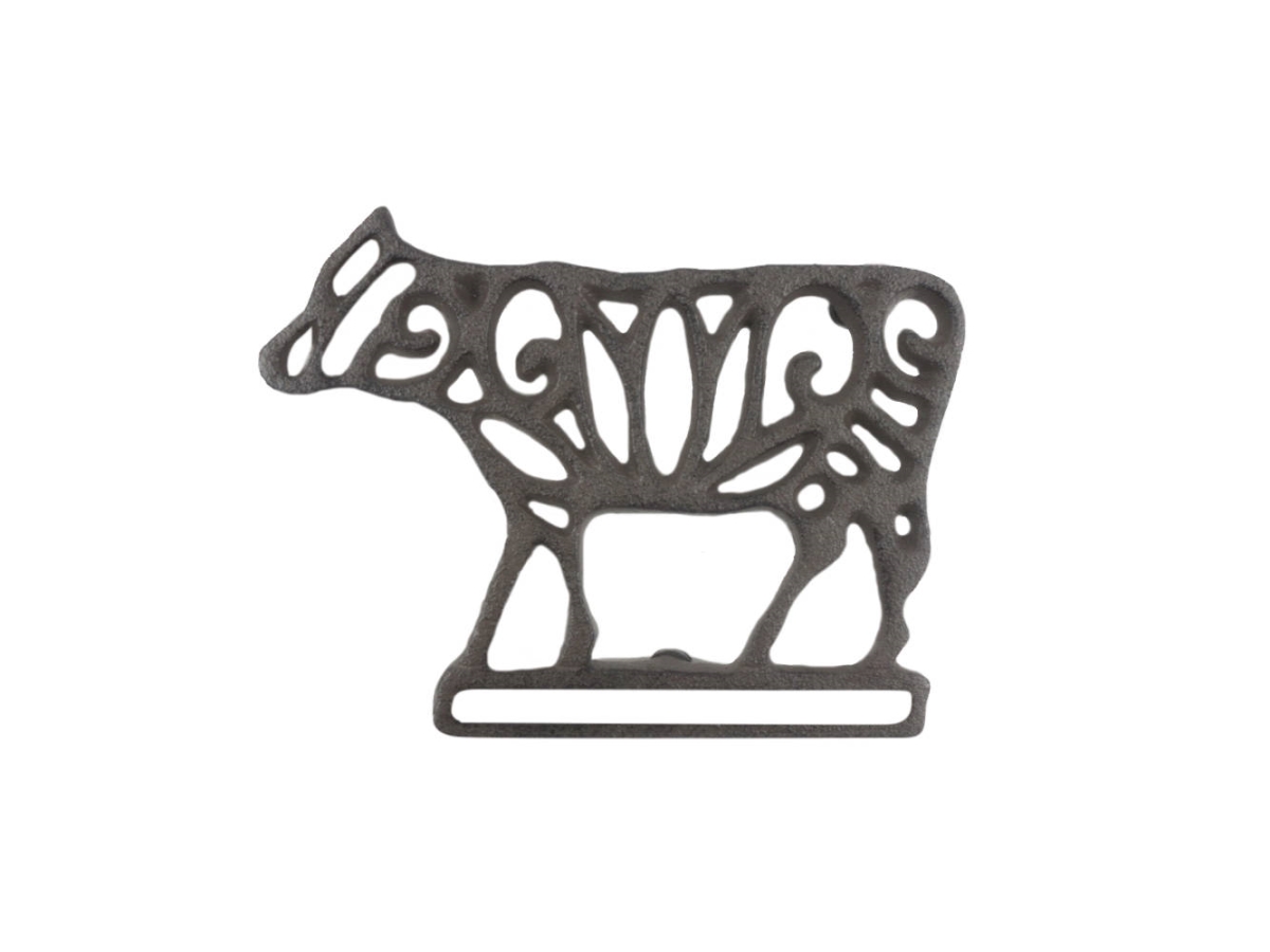 4.5 x 1 x 7 in. Cast Iron Cow Kitchen Trivet
