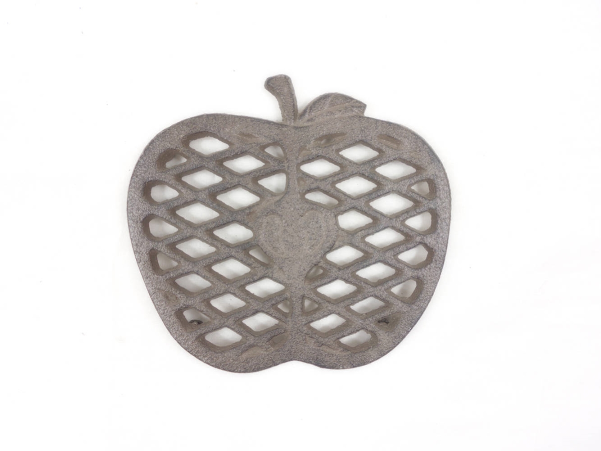 Picture of Handcrafted Model Ships k-0732-cast-iron 6 x 1 x 6 in. Cast Iron Apple Kitchen Trivet