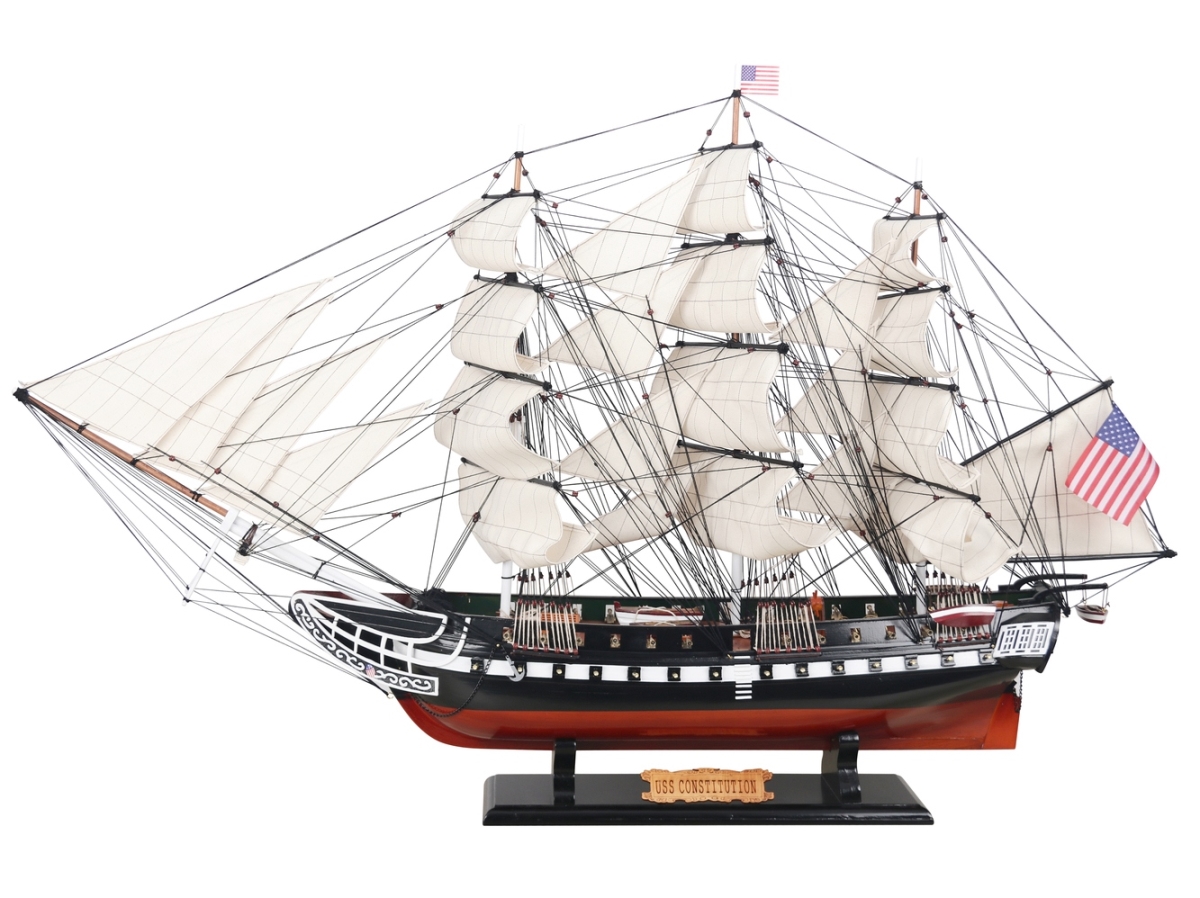 Picture of Handcrafted Model Ships B0801R 50 in. Wooden USS Constitution Tall Model Ship
