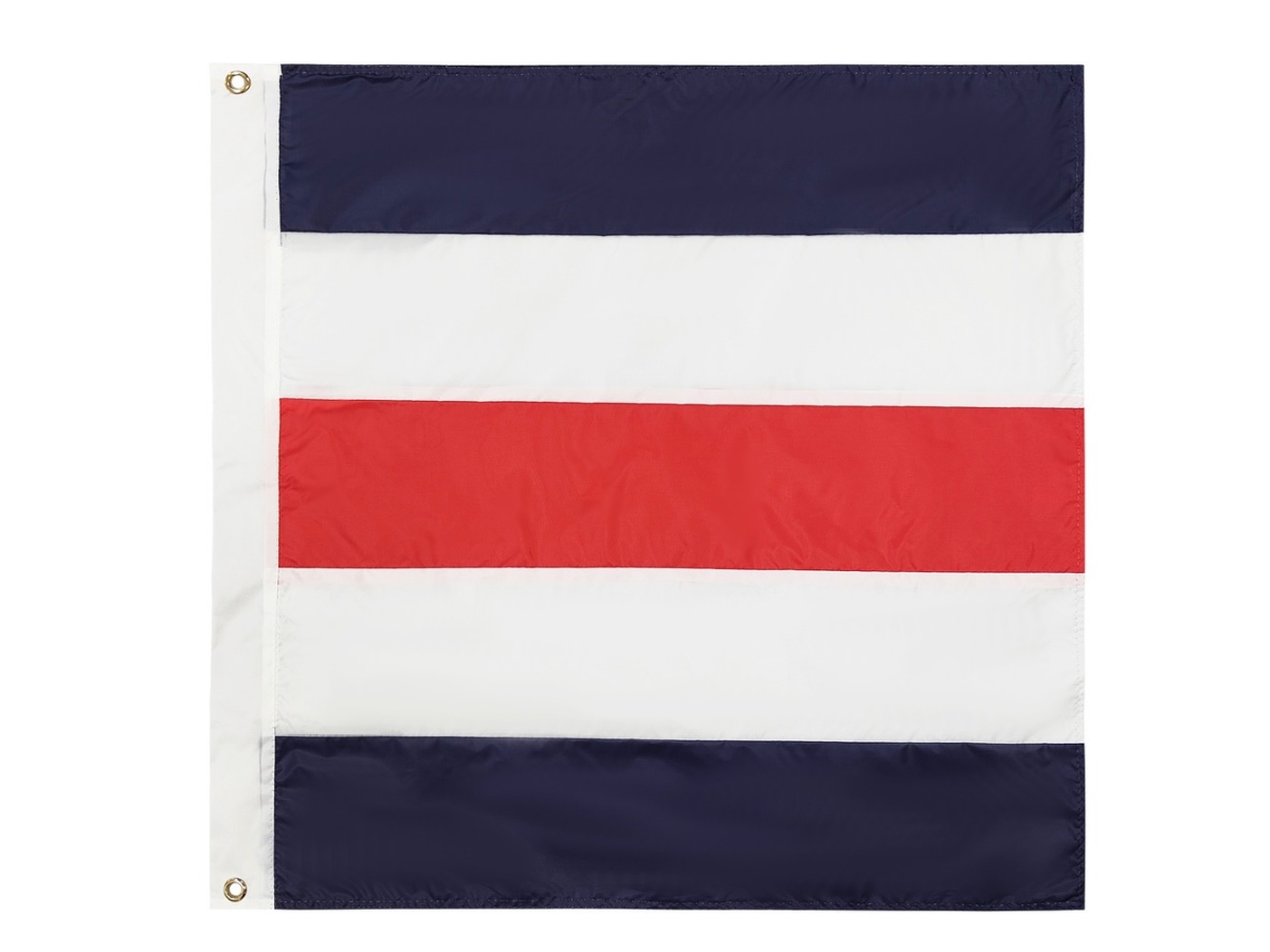 Flag-24-C 24 in. Authentic Letter C Nautical Alphabet Navy Code Outdoor Use Signal Flag