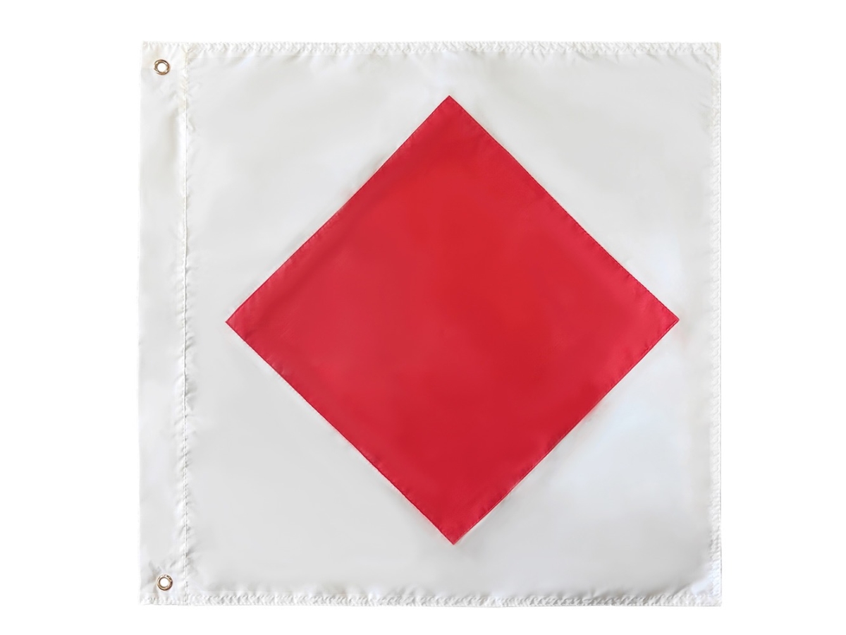 24 in. Authentic Letter F Nautical Alphabet Navy Code Outdoor Use Signal Flag