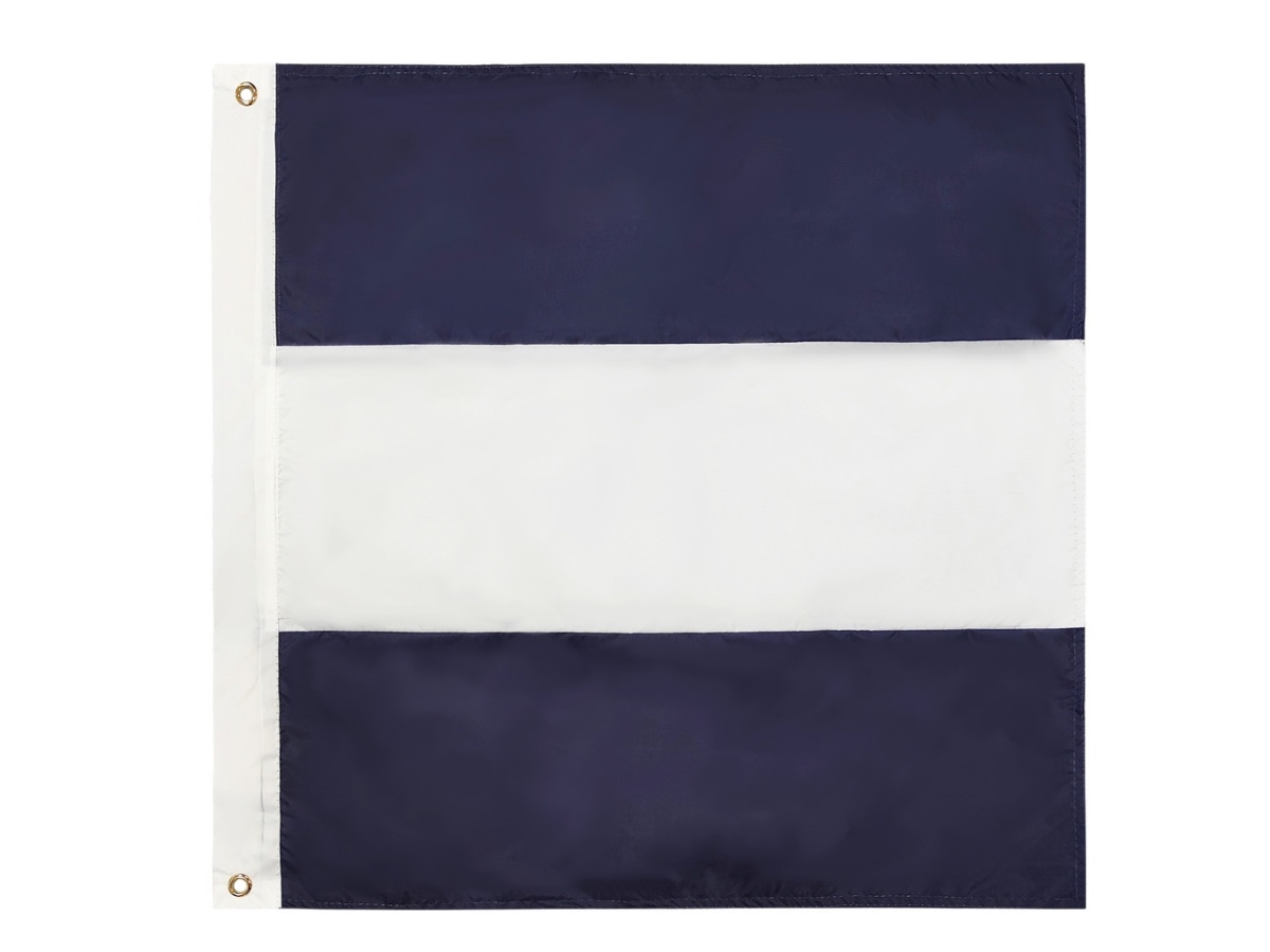 24 in. Authentic Letter J Nautical Alphabet Navy Code Outdoor Use Signal Flag