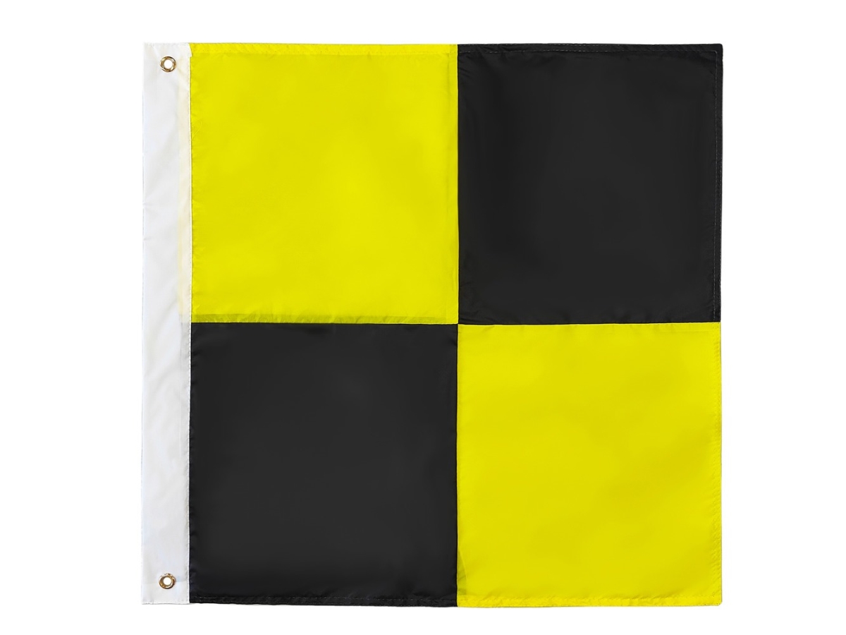 Flag-24-L 24 in. Authentic Letter L Nautical Alphabet Navy Code Outdoor Use Signal Flag