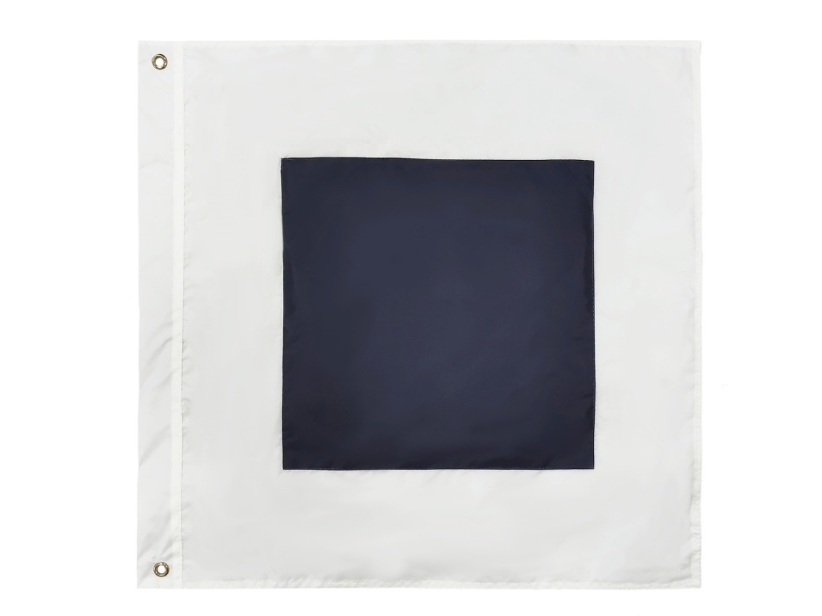 24 in. Authentic Letter S Nautical Alphabet Navy Code Outdoor Use Signal Flag