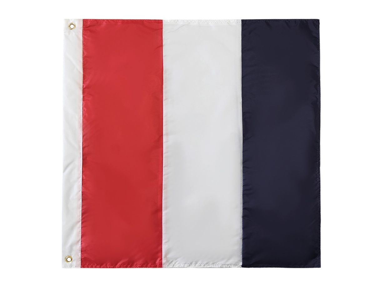 24 in. Authentic Letter T Nautical Alphabet Navy Code Outdoor Use Signal Flag