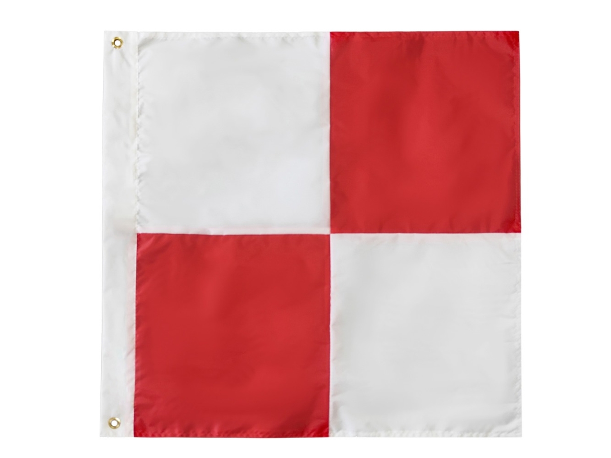 24 in. Authentic Letter U Nautical Alphabet Navy Code Outdoor Use Signal Flag
