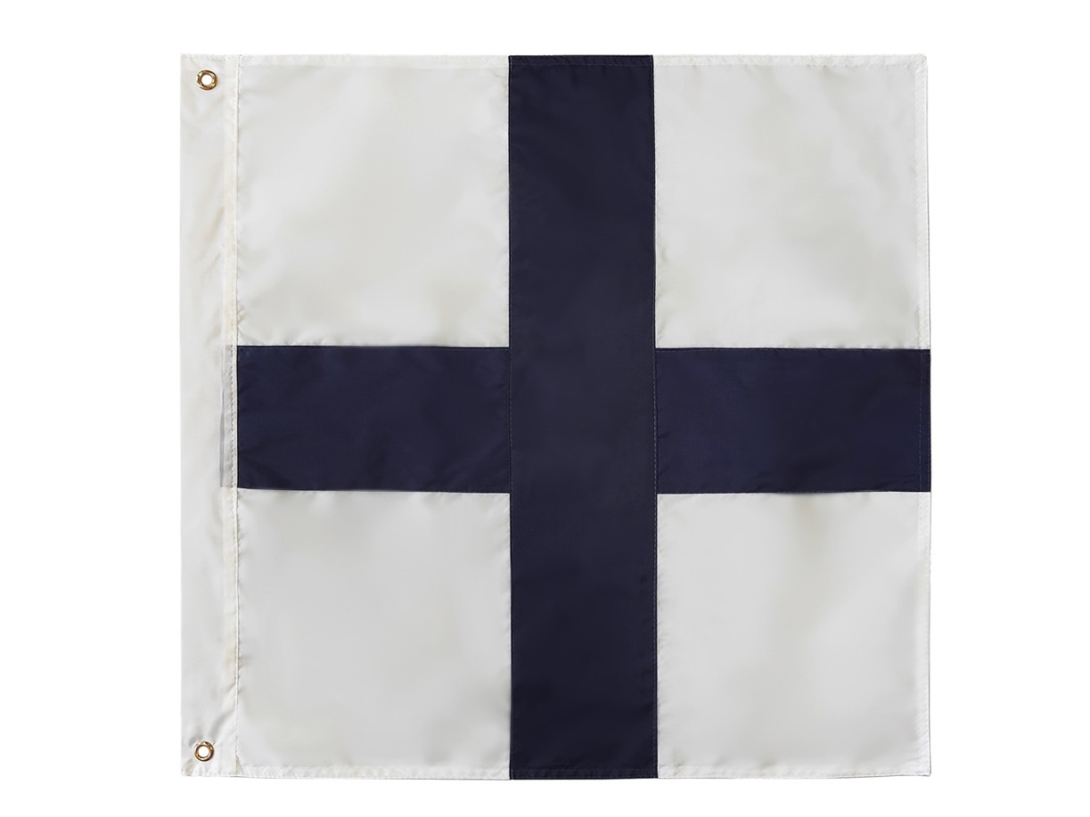 24 in. Authentic Letter X Nautical Alphabet Navy Code Outdoor Use Signal Flag