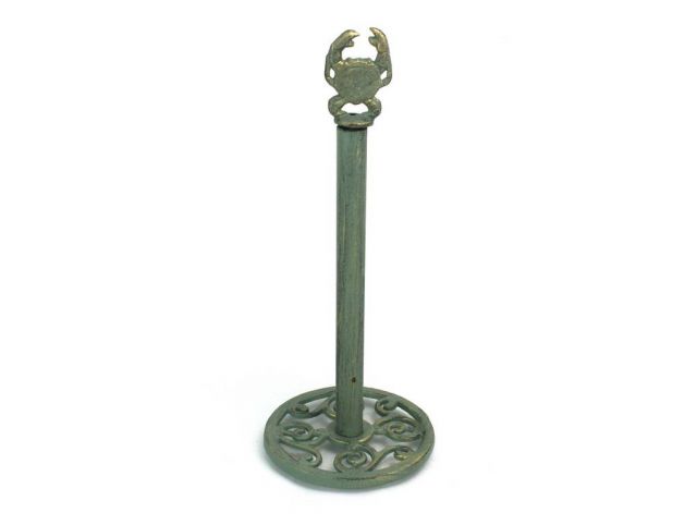 Picture of Handcrafted Model Ships K-9202-bronze-Toilet 16 in. Antique Bronze Cast Iron Crab Extra Toilet Paper Stand - Bronze