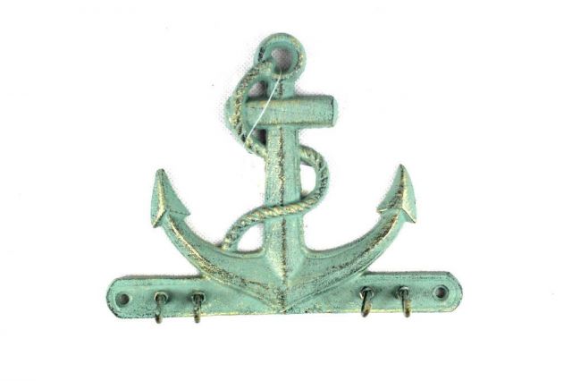 WH-0115-BN 7 in. Anchor & Rope with Hook, Brushed Nickel