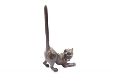 Picture of Handcrafted Model Ships K-1331-Cast-Iron-Toilet 10 in. Cast Iron Cat Extra Toilet Paper Stand