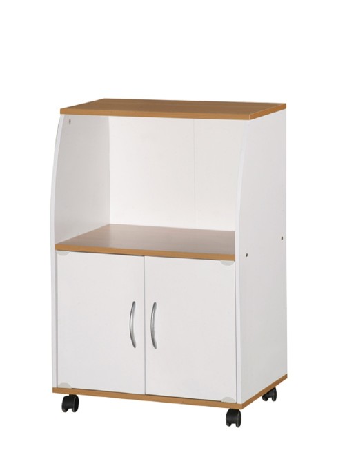 Picture of Hodedah HIK74 WHITE Microwave Cart-White