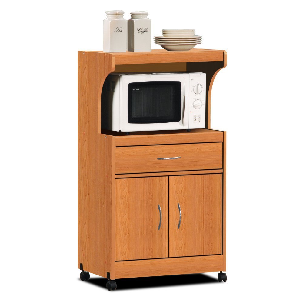 Picture of Hodedah HIK72 CHERRY Microwave Cart - Cherry