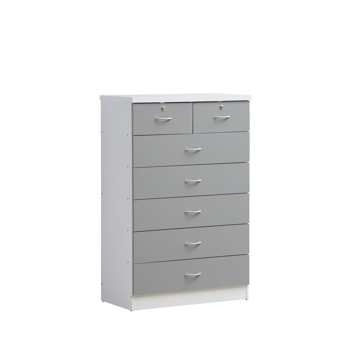 48 x 18 x 31.5 in. 7-Drawer Chest with Locks on 2-Top Drawers, Grey
