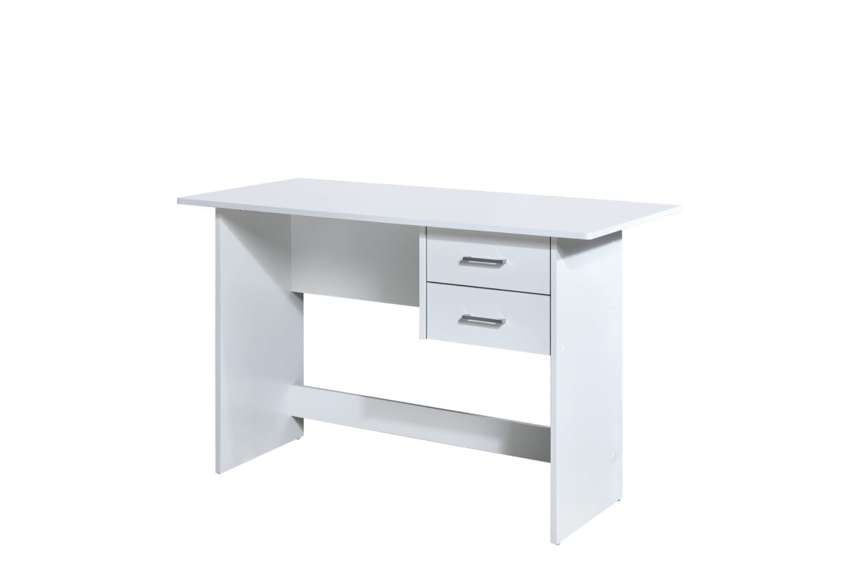 29.5 x 24 x 47 in. Writing Desk with 2-Drawers, White