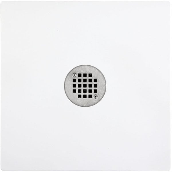 Non-Slip Shower Mat, 24" x 24", White, Adhesive, Mold and Mildew Resistant