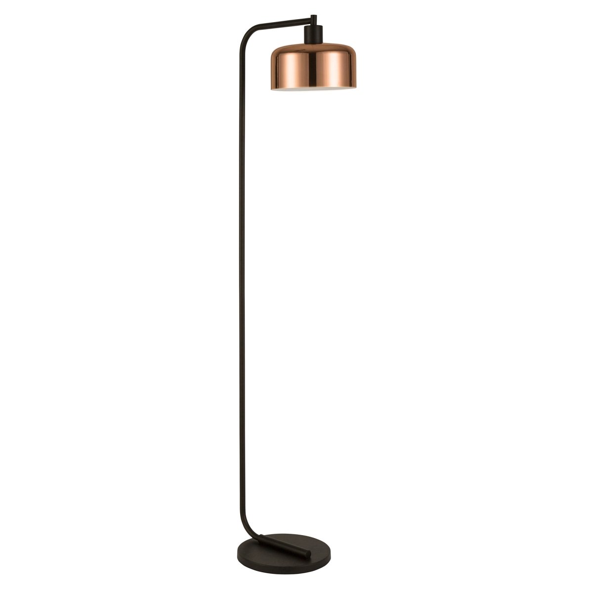 Picture of Henn &amp; Hart FL0005 Cadmus Blackened Bronze Floor Lamp with Copper Shade