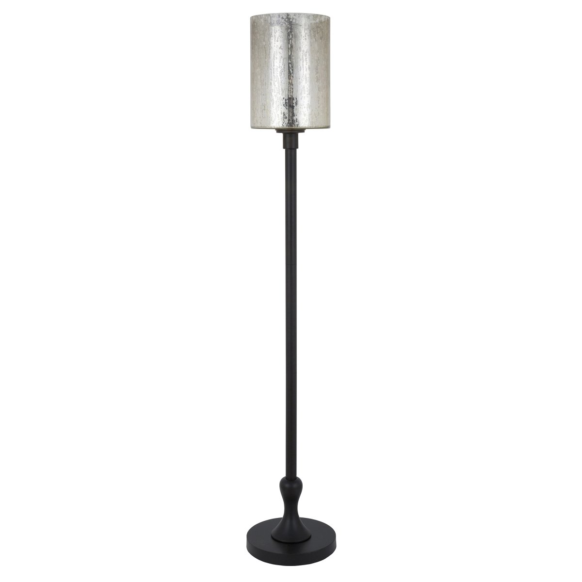 Picture of Henn &amp; Hart FL0012 Numit Blackened Bronze Floor Lamp with Mercury Glass Shade