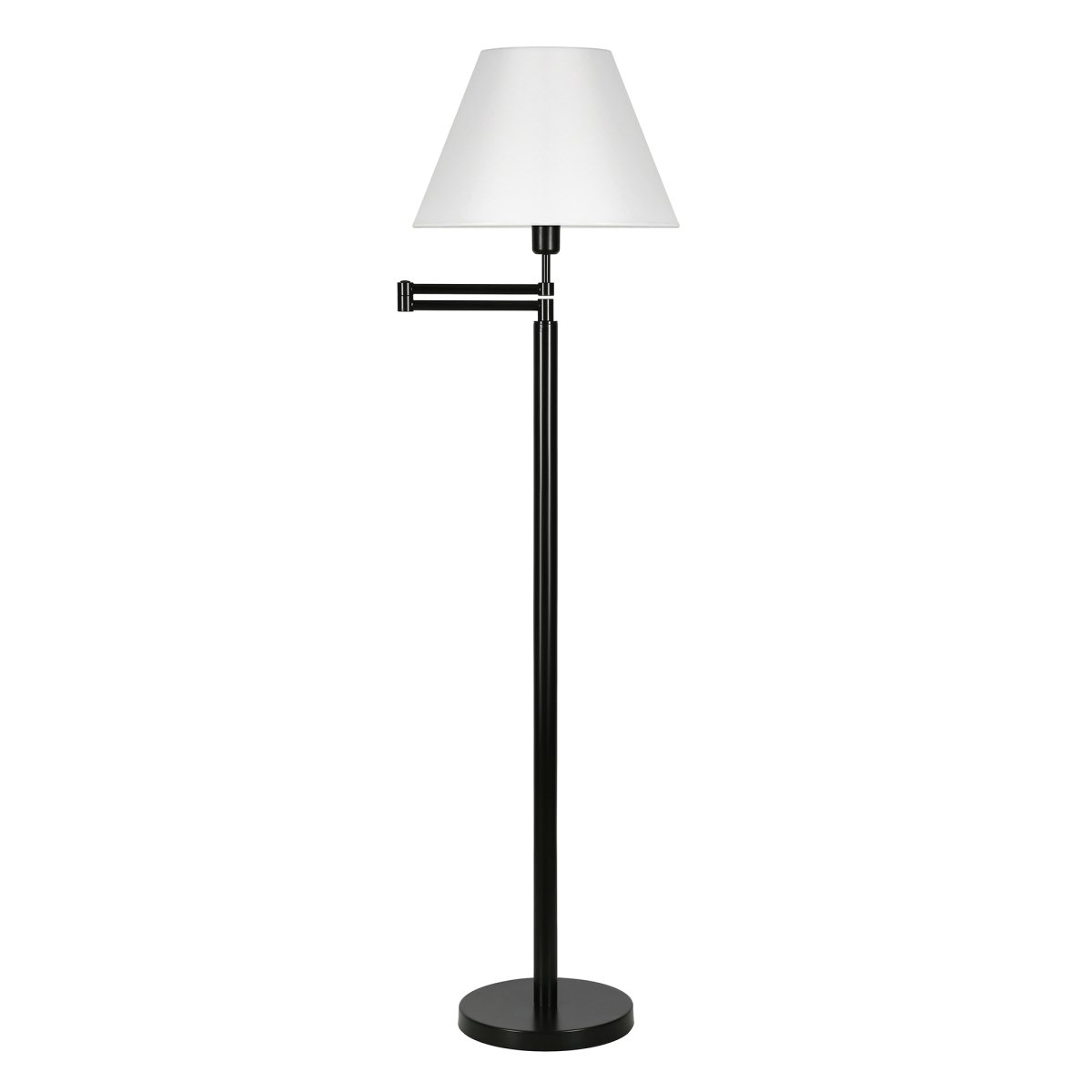 Picture of Henn &amp; Hart FL0347 Moby Swing Arm Blackened Bronze Floor Lamp with Empire Shade