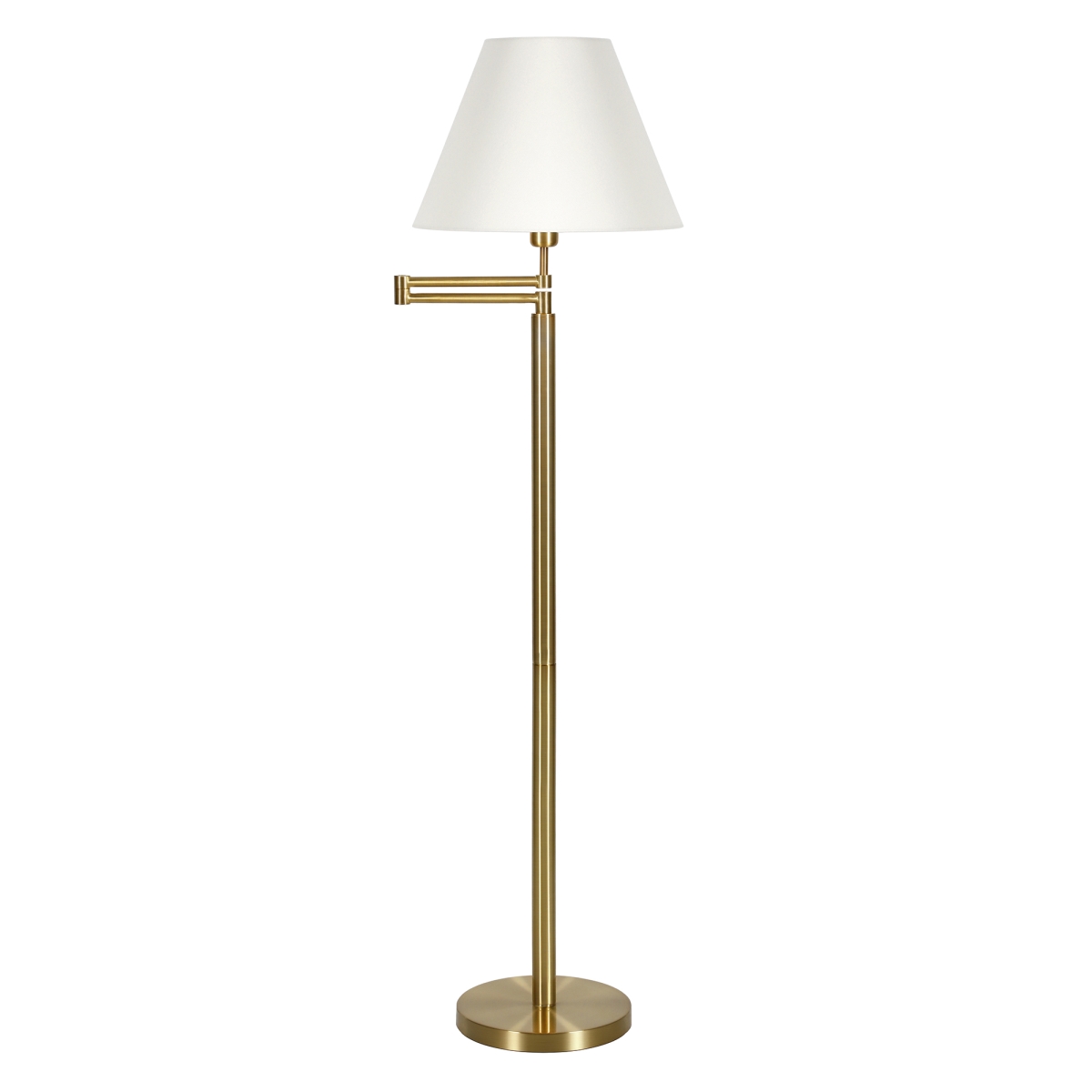 Picture of Henn &amp; Hart FL0363 Moby Swing Arm Brass Floor Lamp with Empire Shade
