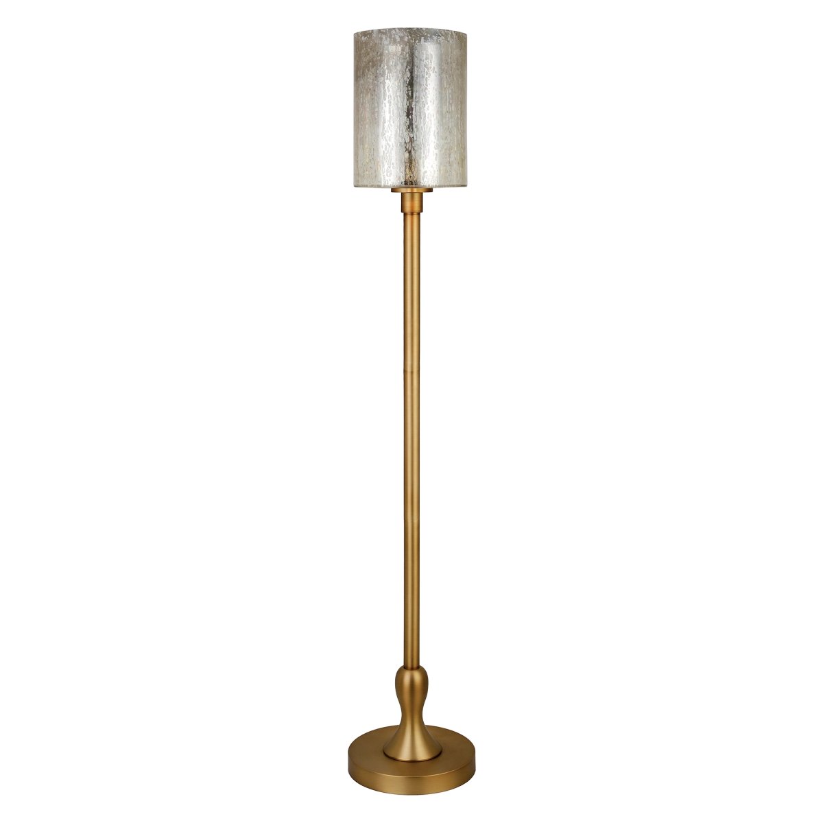 Picture of Henn &amp; Hart FL0366 Numit Brass Floor Lamp with Mercury Glass Shade
