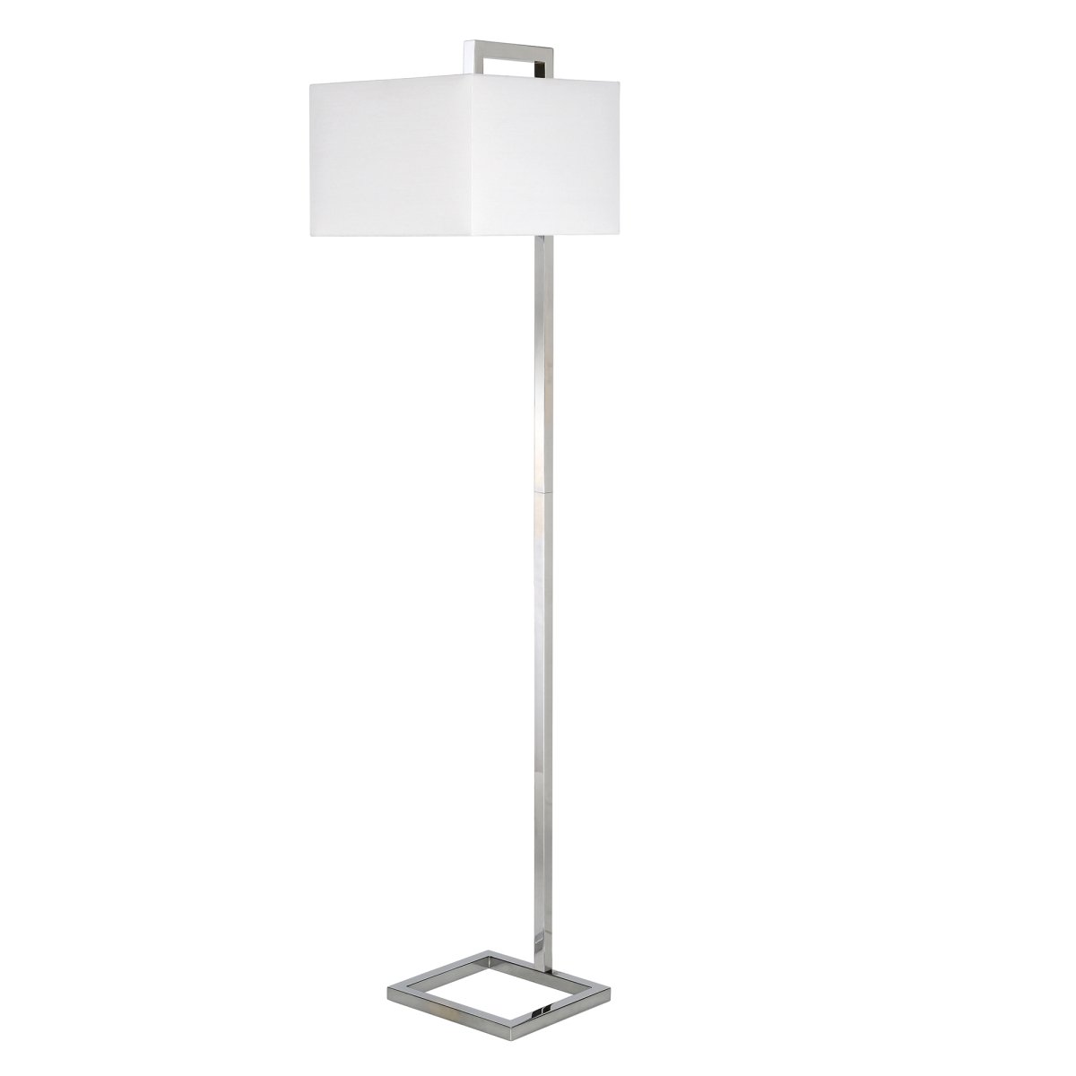 Picture of Henn &amp; Hart FL0414 Grayson Polished Nickel Floor Lamp with Square Shade