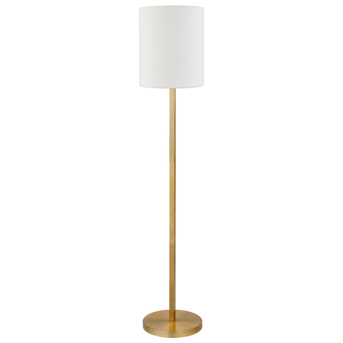 Picture of Henn & Hart FL0904 Braun Floor Lamp with Round Base&#44; Brass Finish