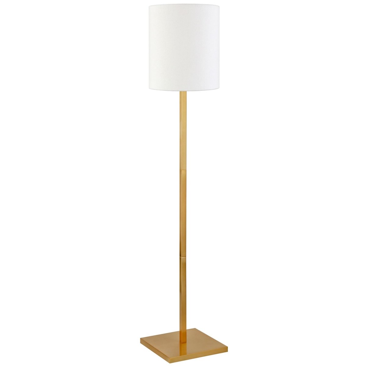 Picture of Henn & Hart FL0906 Braun Floor Lamp with Square Base&#44; Brass Finish