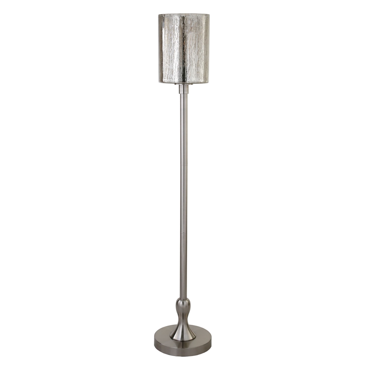 Picture of Henn & Hart FL0916 Numit Brushed Nickel Floor Lamp with Mercury Glass Shade