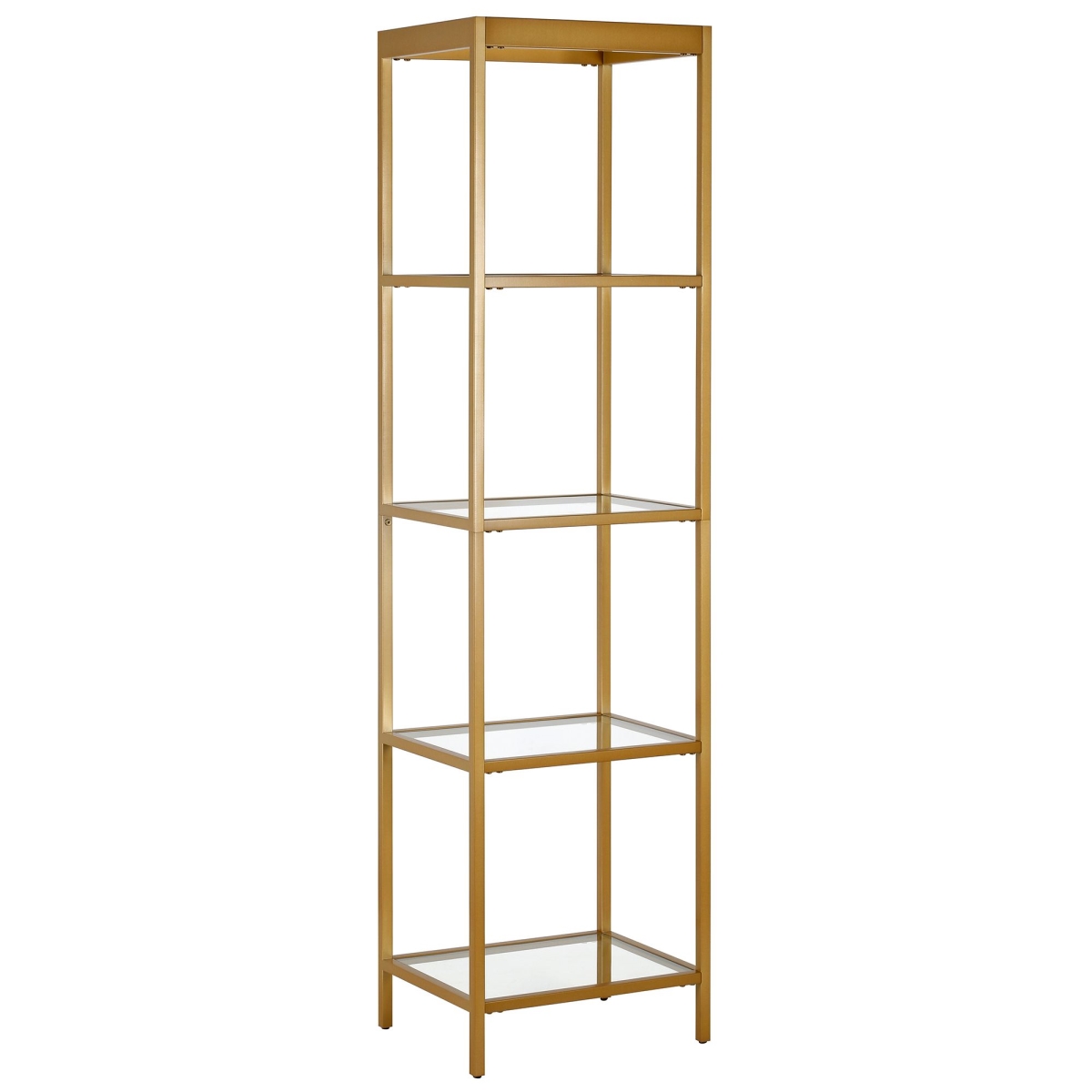 Picture of Henn & Hart BK0817 18 in. Alexis Wide Bookcase&#44; Brass Finish