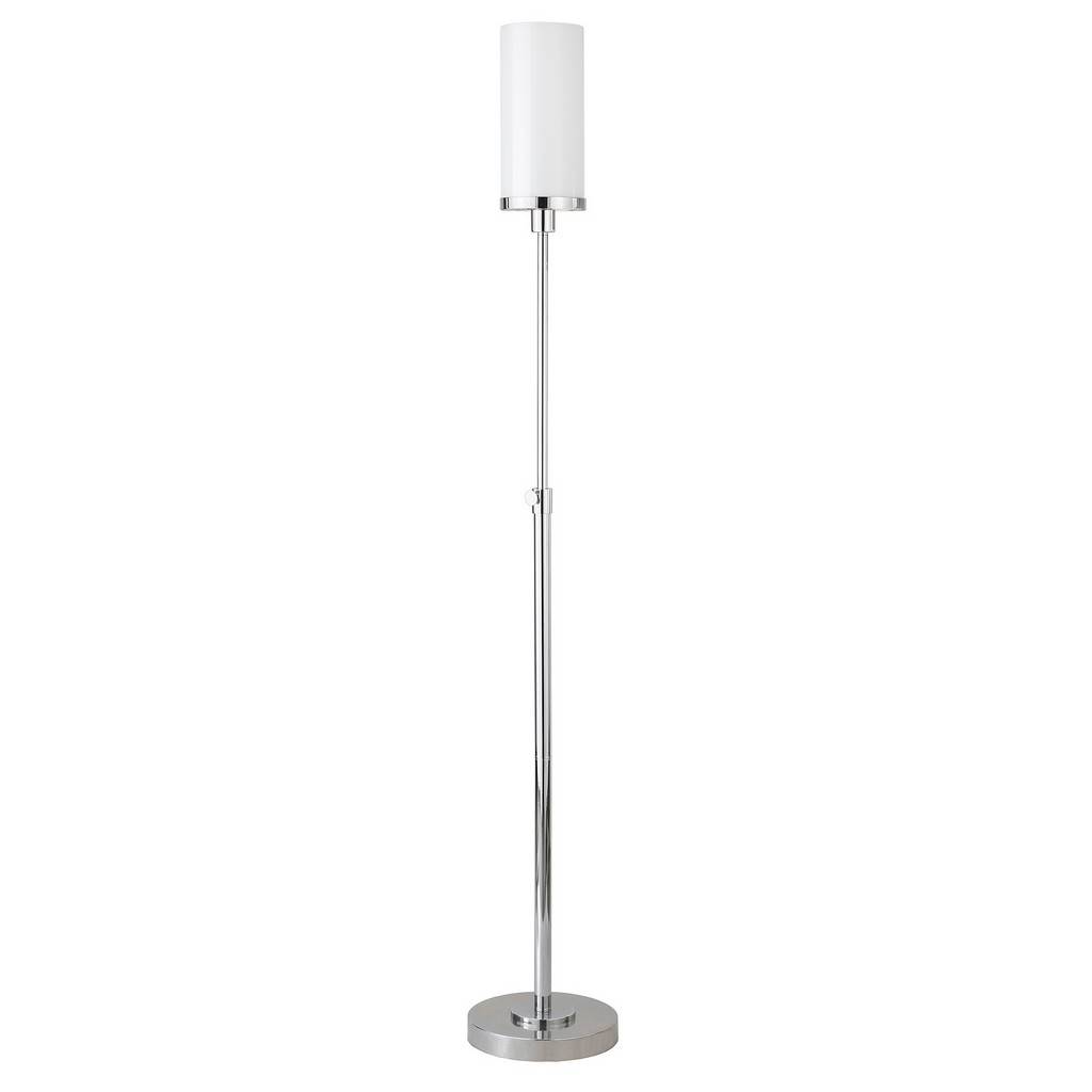 Picture of Henn & Hart FL1085 11 in. Frieda Polished Nickel Floor Lamp with White Milk Glass Shade