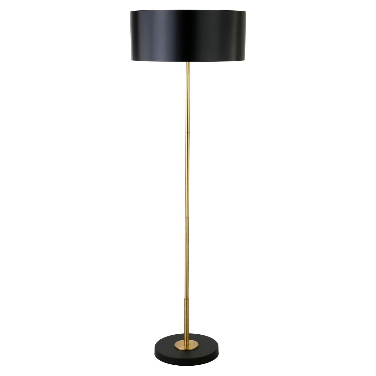 Picture of Henn & Hart FL1108 Hoffman 2-Tone Brass & Blackened Bronze Floor Lamp with Metal Shade