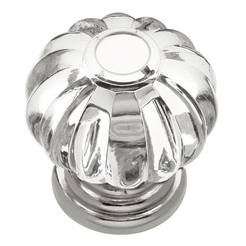 Picture of Belwith HH74687-CA14 Crysacrylic Bright Nickel Crystal Palace Knob - 1.12 in.