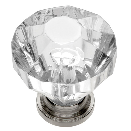 Picture of Belwith HH74689-CA14 Crysacrylic Bright Nickel Crystal Palace Knob - 1.25 in.