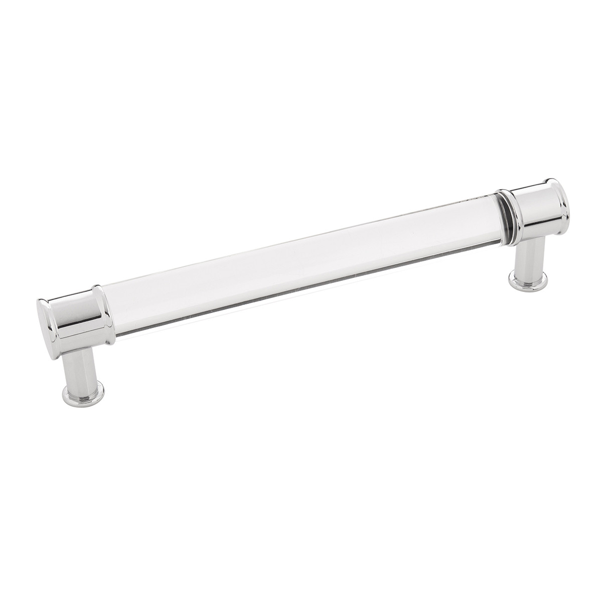 Picture of Belwith BWP3702 CACH 160 mm Midway Cabinet Pull Center to Center&#44; Crysacrylic with Chrome Finish