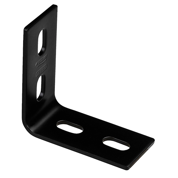 National Hardware 3.1 in. H X 1.5 in. W X 0.125 in. D Black Carbon Steel Inside/Outside Corner Brace