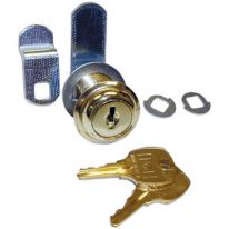 N8073 03 413 0.88 in. Disc Tumbler Cam Lock with Flexafunction - Brass -  NATIONAL LOCK