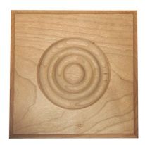 NPR8171OUF2 Beaded 3 x 3 Rosette Cove Edge, Oak -  Omega