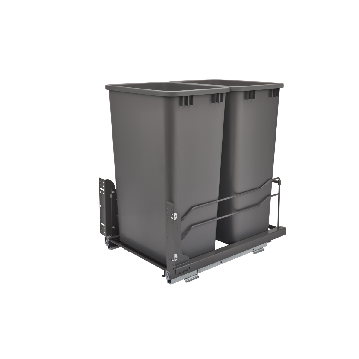 Picture of Rev A Shelf 53WC-2150SCDM-213 50 qt. Double Pull-Out Waste Container with Soft-Close  Gray