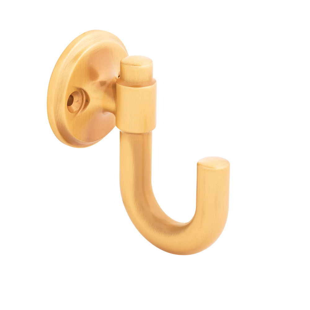 1.25 in. Center-Center Style Cabinet Hook, Brushed Gold Brass -  House, HO1557747