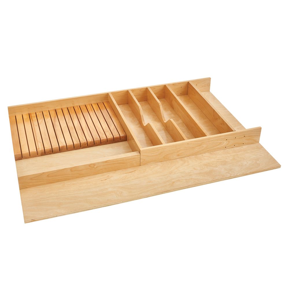 Picture of Rev-A-Shelf RS4WUTKB.36.1 Wide Combination Drawer Tray Insert&#44; Natural Maple