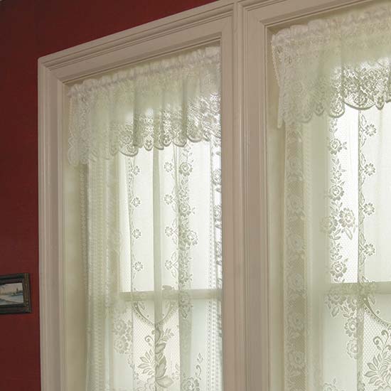 Picture of Heritage Lace 2860W-6016 60 x 16 in. Victorian Rose Valance, White