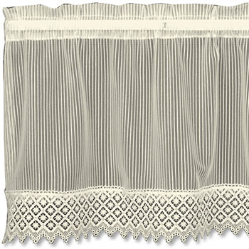 Picture of Heritage Lace 8275E-4814HT 48 x 14 in. Chelsea Valance with Trim&#44; Ecru