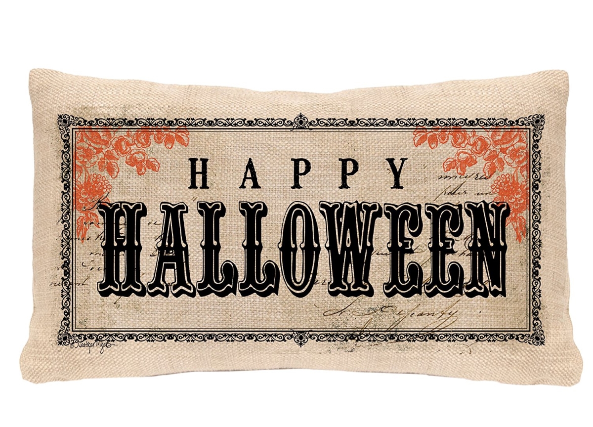 Picture of Heritage Lace VTH1220NA-1 12 x 20 in. Vintage Halloween Pillow - Natural